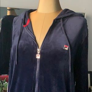 crushed velvet FILA jacket!!⚡️
